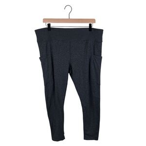 Member's Mark Active Soft Pocket Leggings Women's Size XXL Dark Heathered Grey